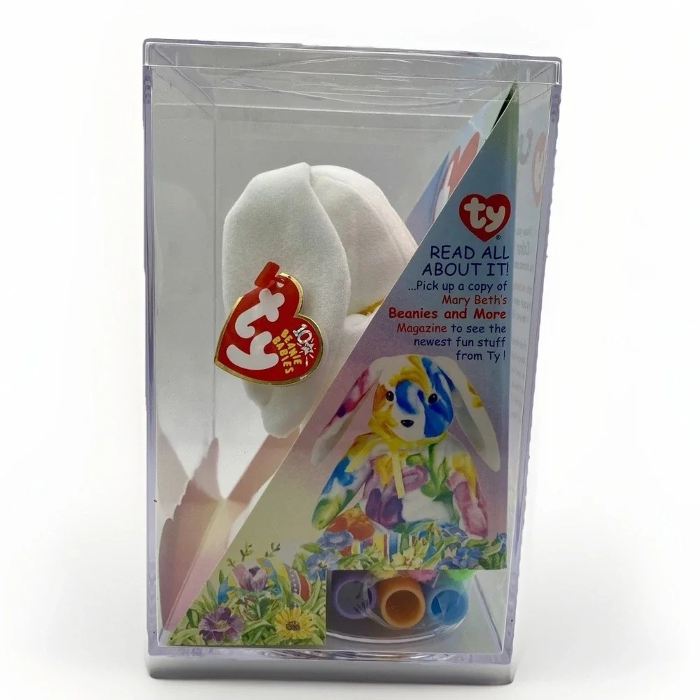 2003 TY Beanie Babies - Color Me Beanie Bunny, Plastic Case‎ With Markers